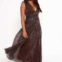Petal & Pup Women's Cara Maxi Dress (Brown, XL)