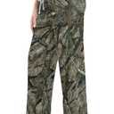 Men Women Pajama Pant Lounge Pajama Bottoms Elastic Waistband Sleepwear PJs Sleep Pants (Green, L)