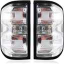 Tail Lights Compatible with 2014-2019 Chevy Silverado 1500 2500 3500 Halogen Type White Brake Rear Lamp Taillights