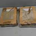 24 Pcs Brown Paper Gift Bags with Transparent Window, 9.84"x7.0"x5.12" Kraft Shopping Bags with Handles for Bouquet Christmas Birthdays Festivals Party Weddings Wrapping