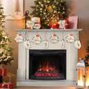 2 x Natural Seashell Christmas Ornaments 6PCS Merry Christmas Decoupage Paper Crafts Hanging Decor, Oyster Shells & Scallop Shells Ornaments for Beach Coastal Xmas Tree Decorations