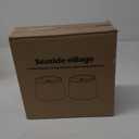 Lampshades Set of 2, Drum Lampshades 11.6" Top x 12.6" Bottom x 9.8" High, Seaside village Medium Lampshades (Spider Fitter), Beige Lampshades Natural Linen Hand Crafted, Easy Assembly Required