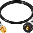 GasSaf 4FT Propane Hose, Propane Adapter Hose 1lb to 20lb Propane Tank Connection, Propane Gas Hose Suitable for Weber Q Grills, Blackstone Griddles, Coleman Stoves, Buddy Heaters & More