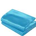 SiinvdaBZX 4 Pcs Teal Blue Satin Table Runner 12 x 108 inches Long, Bright Smooth Satin Wedding Table Runner Decorations for Birthday Parties, Buffet, Banquets, Graduations, Engagements