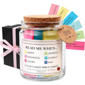 Bible Verses Jar,Christian Birthday Gifts for Women(Mom,Grandma,Nana,Aunt,Sister,Wife & Best Friend),Religious Personalized Gift,Inspirational Mothers Day Gift (Original)