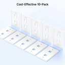 [UL Listed] Cable Matters 10-Pack Low Profile 2-Port Keystone Jack Wall Plate, RJ45 Wall Plate for Keystone Jacks in White