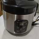 Hamilton Beach Digital Programmable Rice Cooker & Food Steamer, 8 Cups Cooked (4 Uncooked), With Steam & Rinse Basket, Stainless Steel (37518)