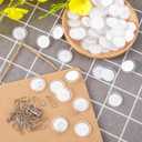 2 x 100 Pack Self-Adhesive Ceiling Hooks for Hanging, Sticky Damage-Free Transparent Ceiling Discs with Metal Hook, Removable Wall Hanger for Wedding Birthday Halloween Christams Decorations