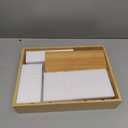 Retro Shaw Bamboo Food Container Lid Organizer with Adjustable Dividers for Cabinet, Lid Organizer for Plastic Lids and Covers Kitchen Storage and Organization (Tall)