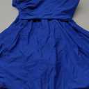 COCOPEAR Women's Elegant Crossover One Piece Swimdress Floral Skirted Swimsuit (Large, Royalblue)