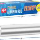 Standard Aluminum Foil 12" x 500 Sq Ft - for Grilling, Baking & Cooking, Food Storage & Preservation, Commercial Use