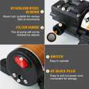 Portable DC 12V 75W Electric Gasoline Transfer Pump, Moves Up to 110 Gallons of Gas Per Hour, Great for Vehicles, Boats, Motorbike, Equipment, Gasoline (110GPH-SINGLE PUMP)