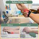 Green Cloud Mouse Pad and Keyboard Wrist Rest 4PCS Extended Forest Mountain Aesthetic Large Desk Mat Pad Set Memory Foam Non-Slip Cute Ergonomic Gaming Mouse Pad Wrist Support for Computer Home Office