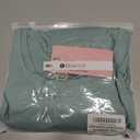 Women's Oversize Workout Crop Tops Short Sleeve Crewneck Drop Shoulder Boxy T Shirts Summer Casual Solid Basic Tees (Green, L)