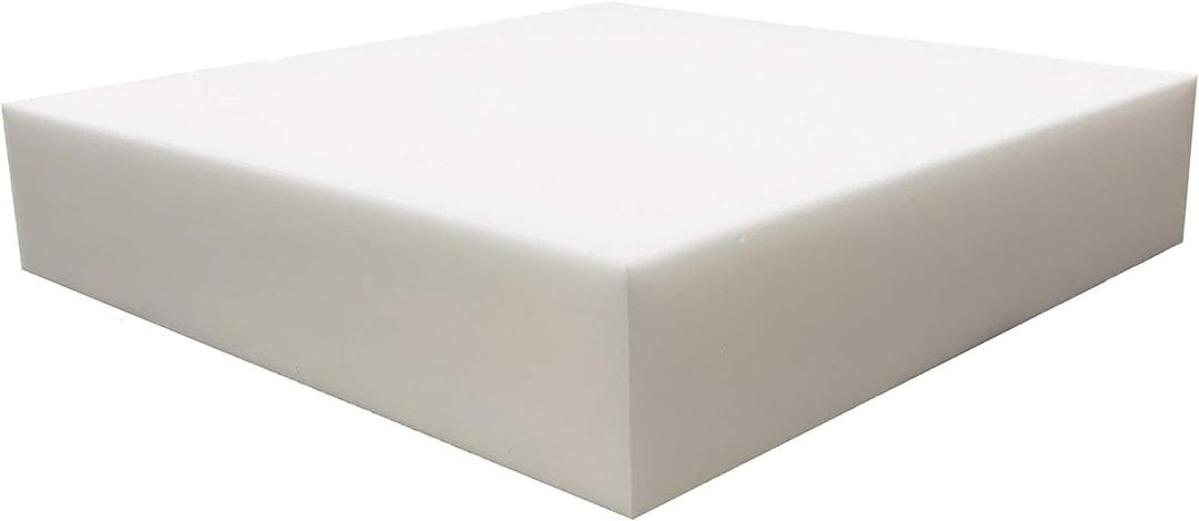 FoamRush 6" x 24" x 27" Upholstery Foam High Density Firm Soft Support (Chair Cushion Square Foam for Dining Chairs, Wheelchair Seat Cushion Replacement)