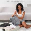 Kivik Weighted Lap Blanket 5 lbs for Adults, Small Weighted Lap Pads, Washable Weighted Lap Pad, Washable Mini Heavy Travel Blankets for Calming & Relaxing, Portable & Breathable 24"x29", Grey