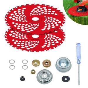 9" x 36 Teeth Carbide Tipped Brush Cutter Blades, 2 Pack Trimmer Head Weed Eater Blade Replacement, Weed Wacker Blade for Brush Cutter, Weed Trimmer, Landscaping