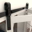28" Bifold Sliding Barn Door Hardware Track Kit,Side Mounted Black Roller,Smoothly and Quietly,Assembly Easy,Fit Double 12" Bi-Folding Doors (Door Not Included)