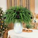 12 Pcs Christmas Norfolk Pine Stems with Pine Cones,18" Norfolk Pine Artificial Branches Greenery Christmas Stems Picks DIY Crafts Faux Xmas Branches for Garland Home Decoration Indoor Outdoor Decor