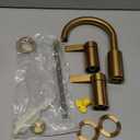 Moen Brushed Gold Cia Widespread 2-Handle High-Arc Bathroom Faucet for 3-Hole Bath Sink, Valve Required, T6222BG
