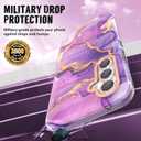 Compatible with Samsung Galaxy A54 5G Case 6.4'', [4 in 1 Full-Body Protection] [Military Grade Drop Tested] Slim Shockproof Protective Cover for Galaxy A54,Purple
