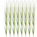 Uxcell 24Pcs Artificial Grass Plants, 18.5" Plastic Fake Wheat Grass Greenery Shrubs Outdoor Artificial Shrubs Faux Bushes for Home Garden Front Decor, Red
