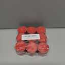 Tea Light Candles Colored Unscented Metallic Tin Cups Set of 18 Made in USA (Red) 2 Pack