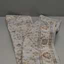 Light Grey 3x5 Large Boho Bathroom Rug - Modern Vintage Eclectic Floral Pastel Neutral Taupe, Washable Low Pile Non-Slip Area Rugs for Entryway, Kitchen, Bedroom Beside Bed, Laundry