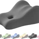 KUYOVORA Memory Foam Wedge Pillow Intimacy Couples Pillow, Pregnant Ergonomic Contoured Position Pillow for Sleeping & Reading, Multi-Functional Bed Pillow Back Support Cushion All Grey