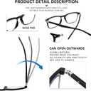 3 x 3 Pack Progressive Multifocus Reading Glasses for Men Women Blue Light Blocking Spring Hinges Computer Readers (3 Mix, 2.00, multiplier_x)