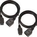 6 x SN-RIGGOR 2-Pack 1.8m 9 Pin Extension Cord Cable for Sega Genesis MD Mega Drive Controlle Extension Sega Genesis 2/3 Controller