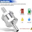 3 x 2PCS 5/16" 8mm Non Return One Way Aluminium Alloy Car One-Way Inline Check Valve for Petrol Diesel Fuel Oil Water