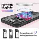 FUNMIKO for iPhone 14 Pro Case Military-Grade Protection & Wireless Charging - Trendy Floral Design for Women Girls, Non-Slip Matte Phone Cover with Shockproof Corners - Dramatic Blossom Drift