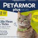 PetArmor Plus Flea and Tick Prevention for Cats, Cat Flea and Tick Treatment, 12 Doses, Waterproof Topical, Fast Acting, Cats Over 1.5 lbs