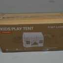 Tiny Land Play Tent with Padded Mat & LED Lights, Kids Tent, Playhouse for Kids, Indoor Bed Tent for Toddler, Toys for 3,4,5,6-Year-Old Girls, Neutral Color Play Room Furniture (Off-white)