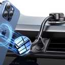 for Magsafe Car Mount [Strong Magnets & Anti-Shake] Magnetic Phone Holder for Car 18CM Long Arm Universal Dashboard Car Mount for iPhone 15 14 13 12 Pro Max Plus Mag-Safe Case & All Phones