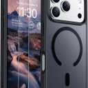 SPIDERCASE for iPhone 17 Pro Case, Magnetic Translucent Matte Case with 2PCS Tempered Glass Screen Protector Slim Phone Case for iPhone 17 Pro 6.3'', Black