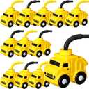 Tanlade Construction Truck Cups Set Truck Party Plastic Cups Bulk Construction Birthday Party Supplies Construction Themed Party Favor for Kids Construction Birthday Party Decorations(12 Set)