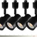 10W H Track Lighting Heads, Dimmable LED Track Lighting Heads Fixtures Bright 3000K Warm White Track Light Head for Accent Task Art, Flicker Free CRI90+ 24 900lm (Black, 10W - 4 Pack)