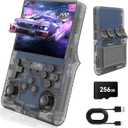 R40S Pro Retro Handheld Game Console | Portable Retro Gaming Console Built-in 30,000 HD Video Games | 3.5 Inch IPS Screen | 20+ Classic Emulators | 256GB Memory Card (Gray)