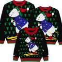 Curipeer Boy's Girl's Cable Knitted Crew Neck Sweater Fall Pullover 1-8Y (X-Large)