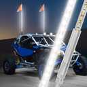 4ft LED White Whip Lights for Truck, 1PCS 12V Buggy LED Whips