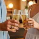Goodluck 48pack Clear Disposable Champagne Flutes9oz Stemless Champagne Flutes,Stemless Disposable Clear Plastic Toasting Glasses for Weddings, Birthday Parties, Family Gatherings, Bars