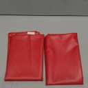 BRAWARM Faux Leather Throw Pillow Covers 20 X 20 Inches, Red Leather Pillow Covers Pack of 2, Hand Stitched Leather Decorative Throw Pillows for Couch Sofa Bed Living Room Home Garden