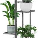 Simple Trending Plant Stand Shelf Indoor Outdoor Waterproof, 6-Tier 7 Potted Heavy Duty Metal Tall Flower Holder for Multiple Corner Display