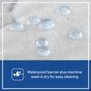 Sealy Baby 2-PACK Fitted Waterproof Infant Crib Mattress Protector Pad and Toddler Bed Cover, Durable and Comfortable Topper, Machine Washable and Dryer Friendly, 52x28- White