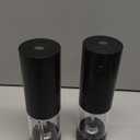 Electric Salt and Pepper Grinder Set - Rechargeable Automatic Salt and Pepper Shakers, Kitchen Appliances with External Adjustable Coarseness, Larger Hopper for Cooking, Home Gifts(2 Pack,Black/Black)