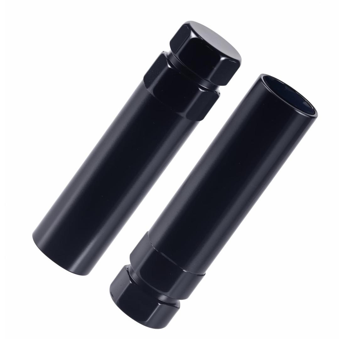 7 Spline Lug Nut Key, 2 Pack, 7 Point Spline, 21mm & 22mm Hex Socket, Alloy Steel, M14x1.5, M14x2, 9/16-18 Threads