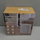 SYNCVIBE Bathroom Trash Can with Lid Automatic 2 Gallon Sensor Trash Bin, 7.5 Liter Smart Rubbish Bin, Motion Sensor Waterproof Bathroom Decor, Plastic Narrow Garbage Can for Bedroom, Office, Beige