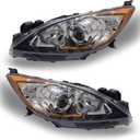 2 Pcs Front Headlight Assembly, Compatible with 20102013 Mazda3, 4-Doors